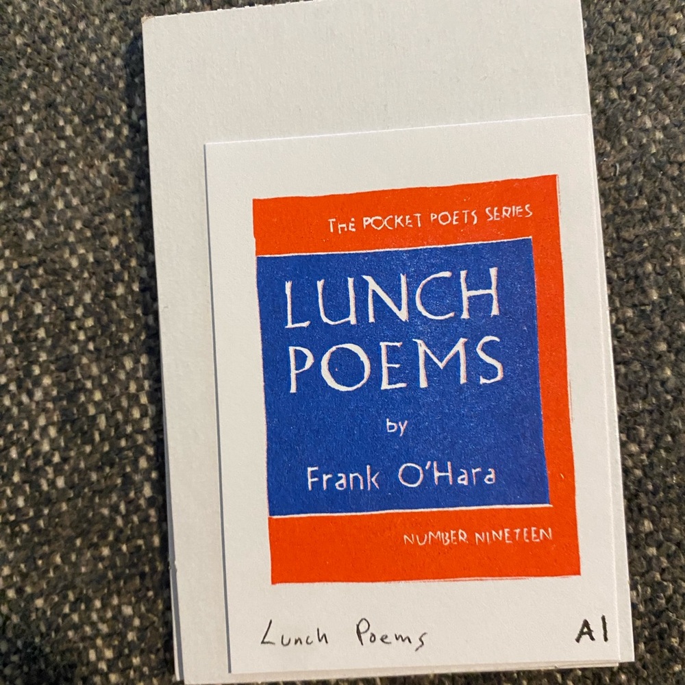 Anastasia INCIARDI - Mini Print - Lunch Poems - From Tyler Texas